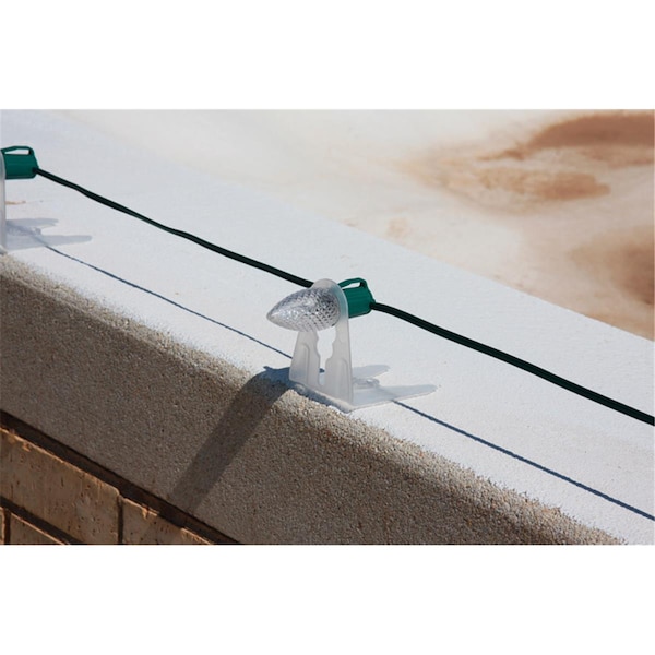 Commercial Christmas Light Clip Adapter for Flat Roof Christmas Decoration PVC White Small 9378407 - main